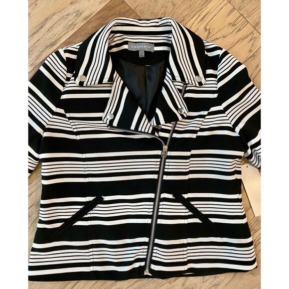 Bagatelle Womens Striped Jacket - Picture 4 of 8